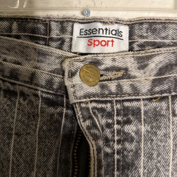 essential Sport Gray Striped High-Waisted Jeans Size 16 Pre-owned - Picture 5 of 8